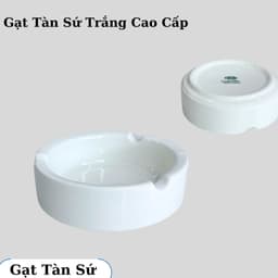 Gạt Tàn Sứ Trắng Tròn Cao Cấp-Gạt Tàn Dùng Cho Quán Nước 2