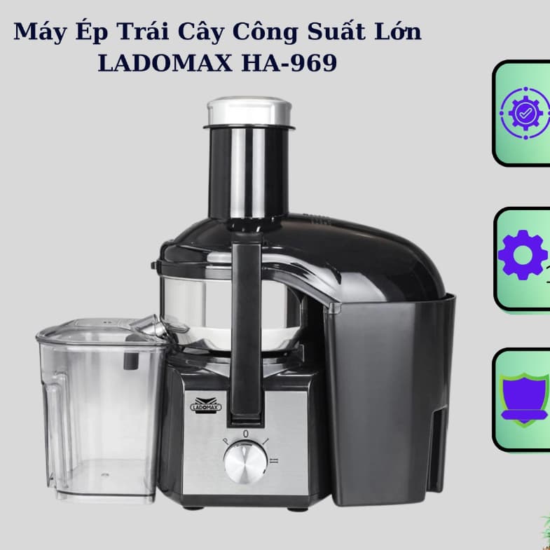 Máy Ép Trái Cây Công Suất Lớn-Máy Ép Trái Cây Công Nghiệp LADOMAX HA-969 BH 24 Tháng