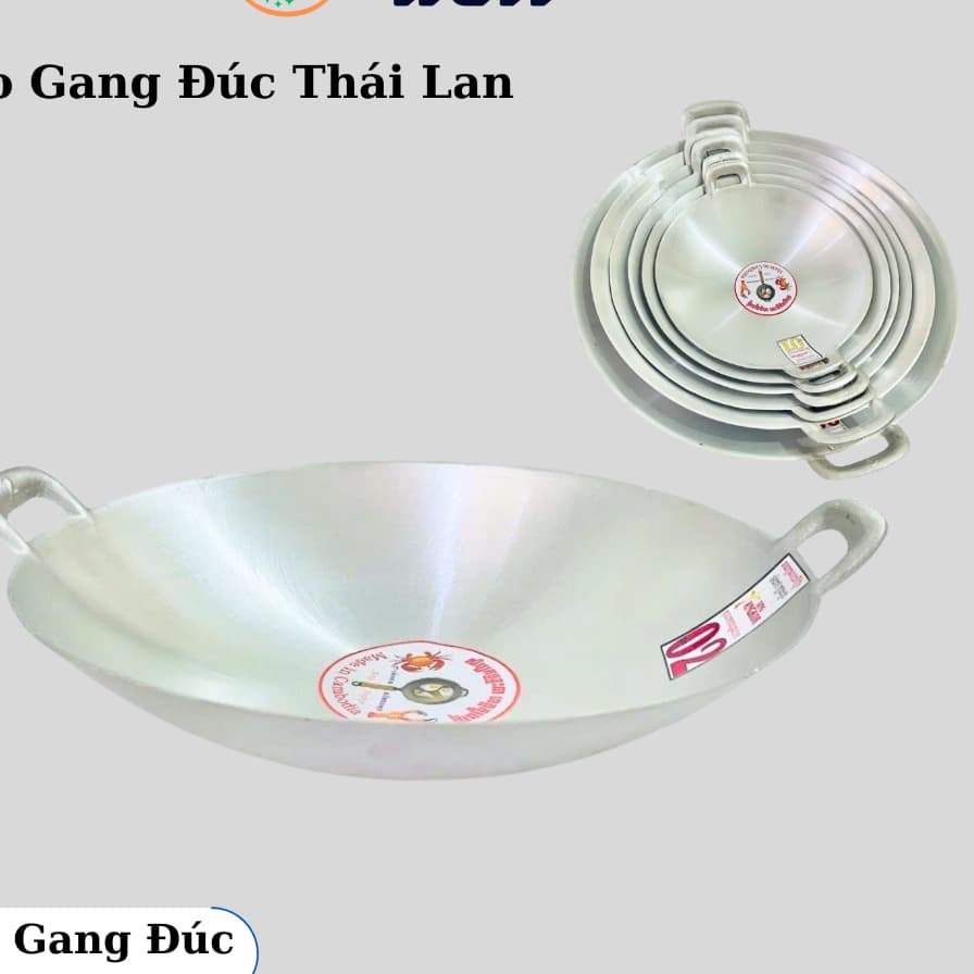 Chảo Gang Đúc Thái Lan-Chảo Gang Đúc Cao Cấp Không Bị Đen Dỉ Sét