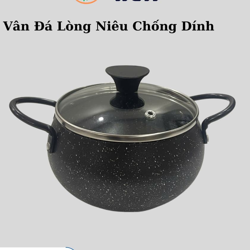 Nồi Vân Đá Lòng Niêu-Nồi Vân Đá Đáy Từ Nhôm Hợp Kim