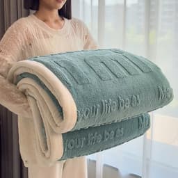 Chăn tuyết nhung vân nổi lông thỏ mềm mịn size 2mx2m3 nặng 1.6kg , chăn nỉ lông thỏ mỏng nhẹ mẫu thời thượng 2