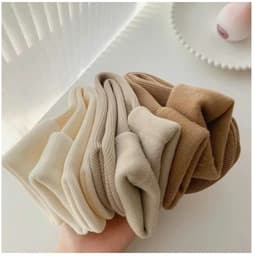 Combo 10 Đôi Tất Lót Lông Cổ Cao Sinh Nhiệt Chất Dày Cho Mùa Đông Siêu ấmTông Màu Pastel Trà Sữa 8