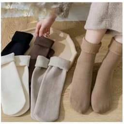 Combo 10 Đôi Tất Lót Lông Cổ Cao Sinh Nhiệt Chất Dày Cho Mùa Đông Siêu ấmTông Màu Pastel Trà Sữa 7