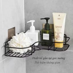 Kệ Góc Nhà Tắm Dán Tường không khoan đục, giá kệ để đồ nhà tắm treo tường để dầu gội đầu,sữa tắm , tiện lợi . 3