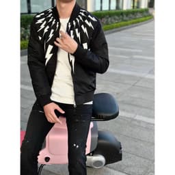 Áo khoác bomber gió tia sét 2 lớp phong cách thể thao cho nam - Jacket, Menswear 7