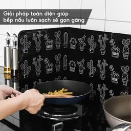 Tấm Chắn Dầu Mỡ Chắn Gió JYoohome Miếng Che Bếp Gas Bếp Điện Cách Nhiệt Dùng Nấu Ăn Có Họa Tiết 2