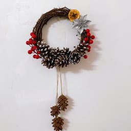 Set Vòng Nguyệt Quế Giáng Sinh, Noel, Vòng Treo Cửa Handmade, trang trí noel size 20cm, 30cm 3