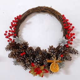 Set Vòng Nguyệt Quế Giáng Sinh, Noel, Vòng Treo Cửa Handmade, trang trí noel size 20cm, 30cm 2