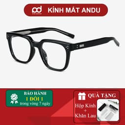 Gọng kính cận thời trang nam nữ ANDU EYEWEAR dáng vuông chống tia UV chất liệu nhựa 91AD37 1
