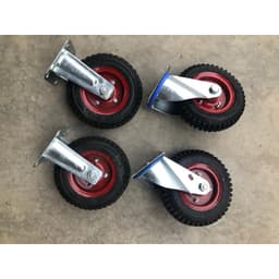 Combo 4 Bánh Xe Đẩy Hàng loại xịn Gồm 2 Bánh Xoay 2 Bánh Đứng Cố Định Loại 20cm 3