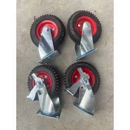 Combo 4 Bánh Xe Đẩy Hàng loại xịn Gồm 2 Bánh Xoay 2 Bánh Đứng Cố Định Loại 20cm 2