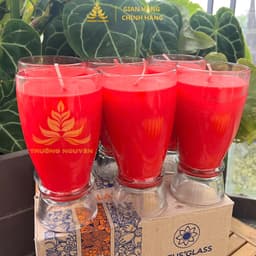 Nến Bơ Trường Organic Ly 18T 310ml Cháy 54h,  Nến Cúng, Nến Bàn Thờ, Nến Cúng Dường, Nến Sắp Lễ 7