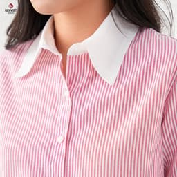 [ẨN] Áo Sơ Mi Dài Tay Nữ GENVIET JEANS Chất Liệu Cotton Dáng Croptop, Áo Crotop Cúc Cài Nữ Trẻ Trung 8748 4