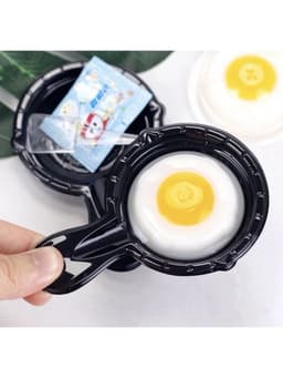 Bịch 40 gói Thạch trứng ốp la kèm kẹo nổ mỗi gói 26 gr siêu ngon cho bé 3