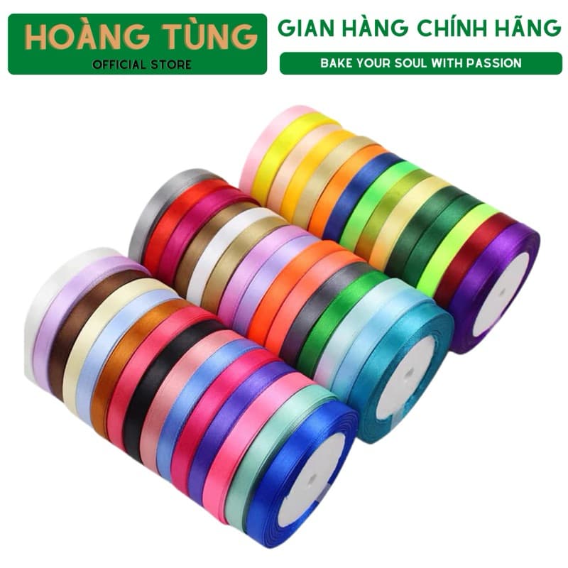 Cuộn Ruy băng vải lụa khổ 1cm,2cm,4cm(bảng màu 2/2)