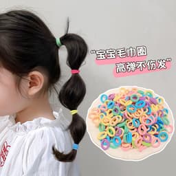 Set 500 chun cột tóc trơn cho bé nhiều màu dễ thương 7