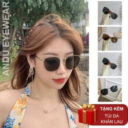 Kính râm mát thời trang nam nữ AnDueyewear chống UV400 dáng mắt vuông chất liệu kim loại - 6705 1