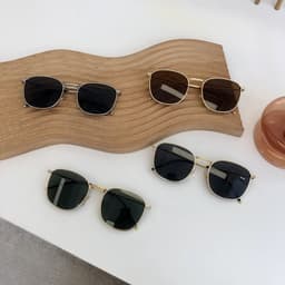 Kính râm mát thời trang nam nữ AnDueyewear chống UV400 dáng mắt vuông chất liệu kim loại - 6705 5