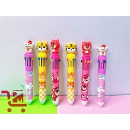 Combo 2 Bút Bi 10 Ngòi Mẫu Hoạt Hình Dễ Thương/Bút Bi Nhiều Ngòi Nhiều CÔng Dụng, Giúp Vẽ, Viết ( MẪU NGẪU NHÊN ) 7