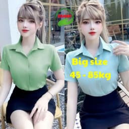Áo Sơ Mi Nữ Công Sở Bigsize LIMO - Áo Sơ Mi Tay Ngắn Chất Lụa Cổ Polo Dấu Khuy Cúc MS4020 2