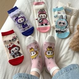 sét 5-10 đôi tất LABUBU cổ ngắn hot trend trẻ em 1-12 tuổi 8