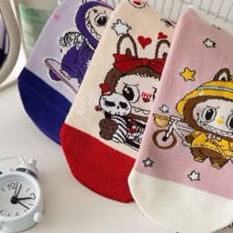 sét 5-10 đôi tất LABUBU cổ ngắn hot trend trẻ em 1-12 tuổi 5