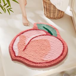 Thảm trải sàn decor nhà cửa lông mịn siêu thấm hút, họa tiết trái cây xinh xắn kích thước 40x 60cm 7