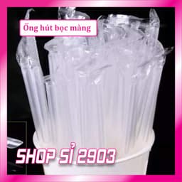 [Bịch 500g] Ống hút có màng bọc từng ống 2