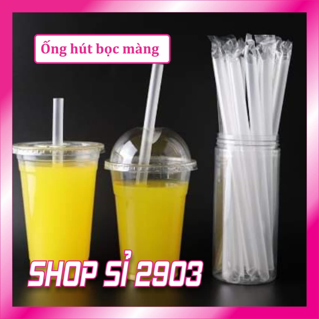 [Bịch 500g] Ống hút có màng bọc từng ống