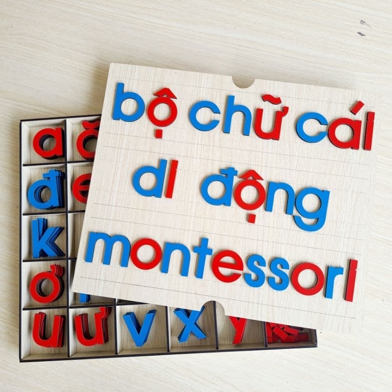 Bộ chữ cái di động chuẩn Montessori Tiếng Việt in thường