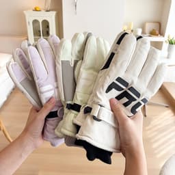 Găng tay mùa đông Đại Hàn cảm ứng điện thoại lót lông dày giữ ấm mùa đông chịu lạnh cao cấp, giữ ấm khi lái xe 5