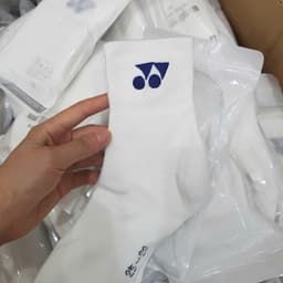 Tất Cầu Lông Yonex Túi Zip Trắng Đen, Logo Trắng và Xanh Dày dặn, Mịn ( Tất Loại 1 ) 2