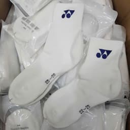Tất Cầu Lông Yonex Túi Zip Trắng Đen, Logo Trắng và Xanh Dày dặn, Mịn ( Tất Loại 1 ) 3