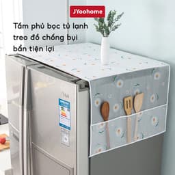 Tấm Phủ Tủ Lạnh Máy Giặt Có Ngăn Để Đồ JYoohome Tấm Khăn Che Tủ Lạnh Chống Bụi Chống Thấm Nước 1