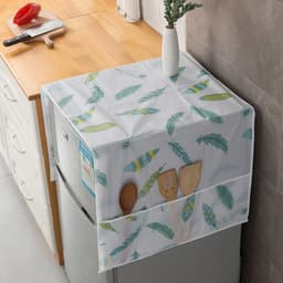 Tấm Phủ Tủ Lạnh Máy Giặt Có Ngăn Để Đồ JYoohome Tấm Khăn Che Tủ Lạnh Chống Bụi Chống Thấm Nước 3