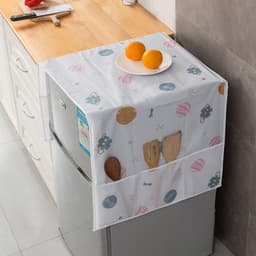 Tấm Phủ Tủ Lạnh Máy Giặt Có Ngăn Để Đồ JYoohome Tấm Khăn Che Tủ Lạnh Chống Bụi Chống Thấm Nước 2