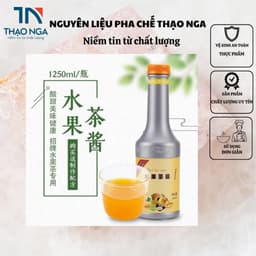 Siro nhiệt đới Binbaoli Chai 1.25kg (Nguyên liệu làm trà trái cây nhiệt đới/Trà hoa quả đặc biệt rất thơm ngon) 1