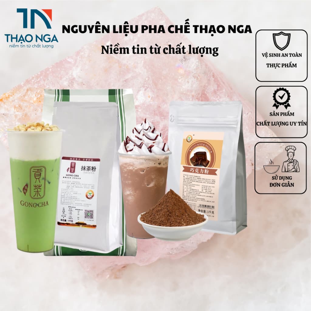 Bột matcha sữa Đài Loan (1kg) Bột socola gongcha không phải mattra nguyên chất