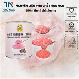 Hạt Nổ, Thạch Nổ Củ Năng Màu Hồng (Lon 850g) 1
