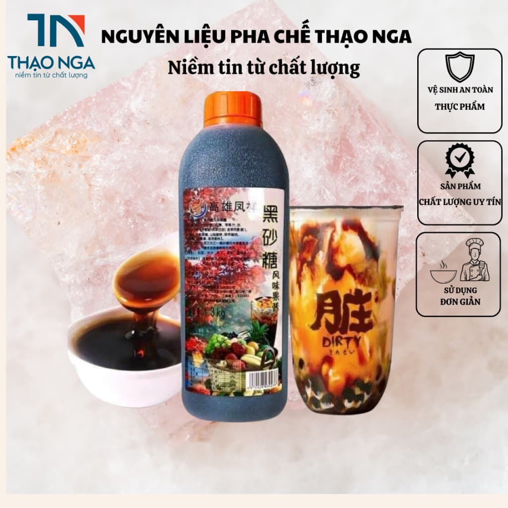 Siro đường đen Fengxiang (chai 1,3kg) nắp đỏ