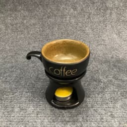 Ly kèm Bếp hâm nóng ,Cốc uống cafe 110ml + Tặng nến viên 2