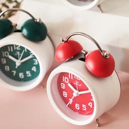 Đồng hồ báo thức cổ điển reo to bằng chuông cơ học cho học sinh sinh viên nhiều màu 8