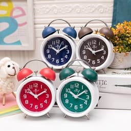 Đồng hồ báo thức cổ điển reo to bằng chuông cơ học cho học sinh sinh viên nhiều màu 2