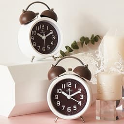 Đồng hồ báo thức cổ điển reo to bằng chuông cơ học cho học sinh sinh viên nhiều màu 9