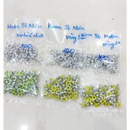 Khoen ore 5mm Bằng Nhôm bọc sơn Nhiều màu Túi 100 cái Không long đền Bấm giày bata, túi giấy, đồ thủ công 3