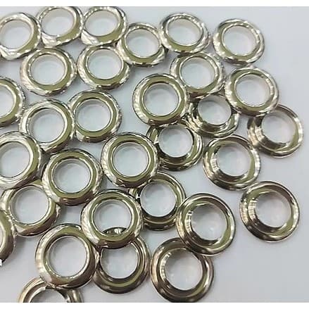 Khoen ore mắt cáo 14mm INOX không gỉ Màu bạc sáng bóng Khuy oze luồn quần áo, tạp dề, vải Phụ liệu may mặc