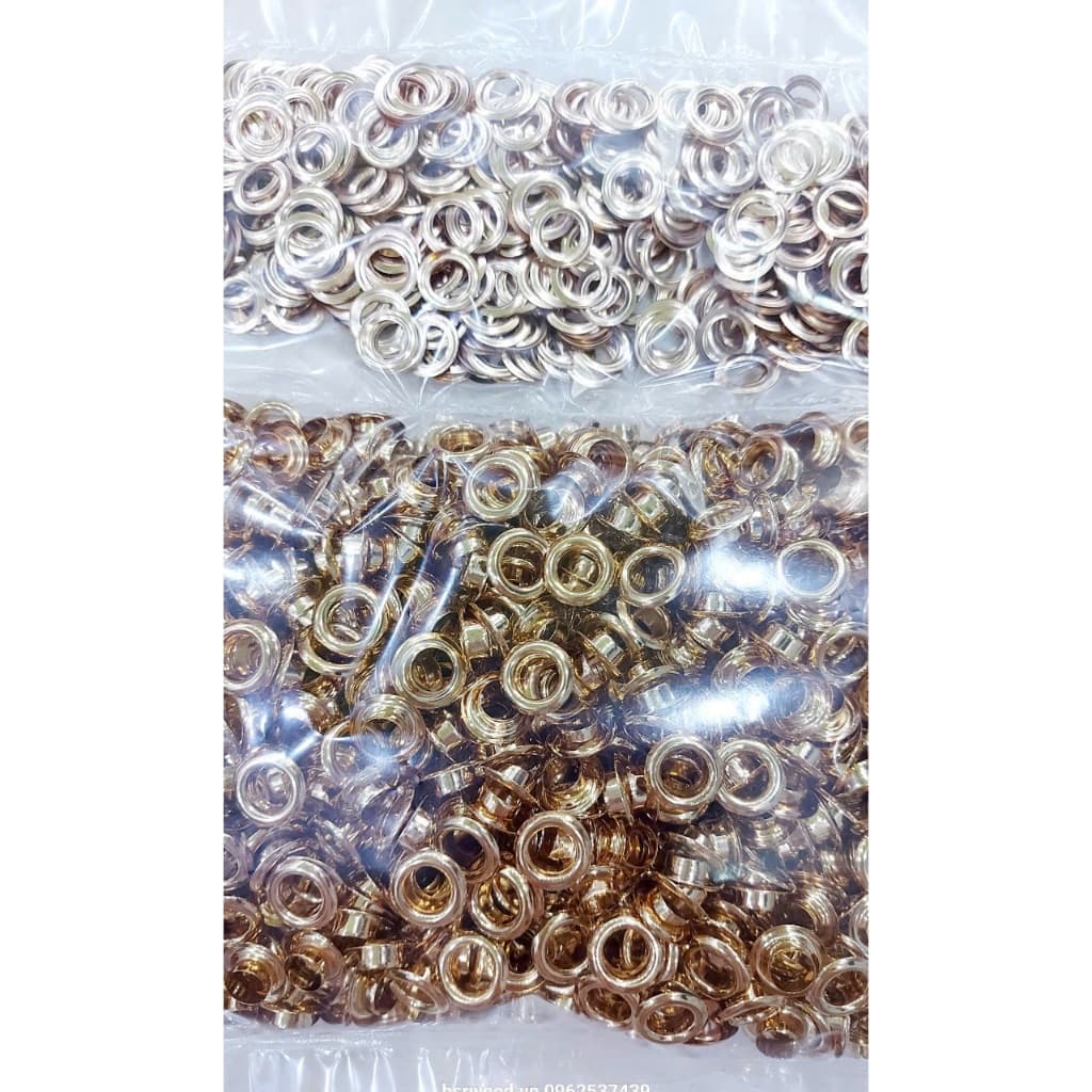 Khoen ore mắt cáo 8mm INOX không gỉ Màu bạc sáng bóng Khuy oze luồn quần áo, tạp dề, vải Phụ liệu may mặc