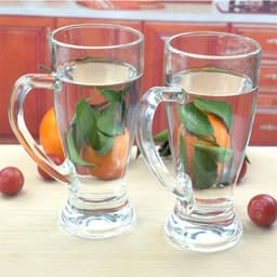 Bộ 2 ly bia thuỷ tinh có tay cầm, Cốc uống bia thủy tinh, Cốc thủy tinh 5