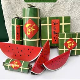 Sỉ mô hình bánh Chưng ,bánh Tét , Dưa Hấu bằng hộp Giấy gấp-trang trí Tết siêu đẹp 5