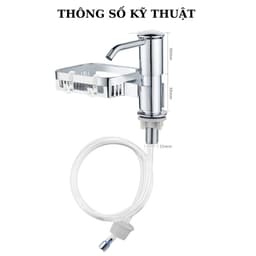 Bộ vòi hút nước rửa chén, Vòi bơm nước rửa chén kèm kệ để đồ, tự bơm hút dầu với ống dẫn silicon dài 1,2m 7